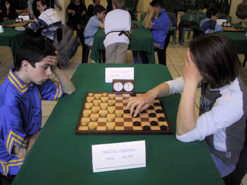 Daniele Macali at the Italian championship among Junior 2003.
<br />Daniele is also a good player in Italian Dama