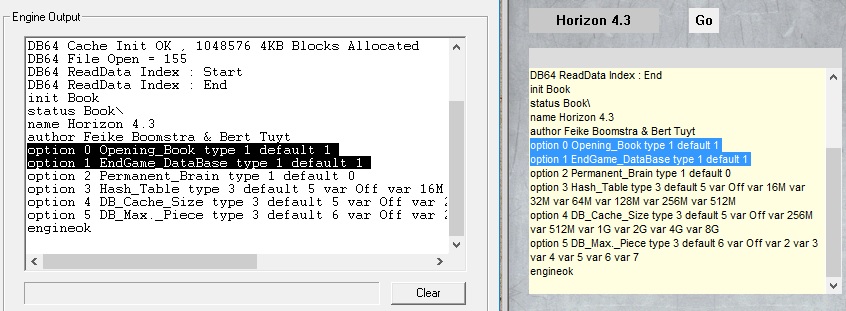 Hi Bert<br />Thank you tell me if this importance when launching Damage 2016 and Horizon displays if the defaults  highlighted in the image.<br />Yves